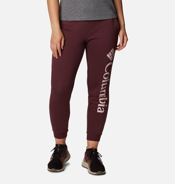 Columbia Logo Trail Pants Red For Women's NZ28694 New Zealand